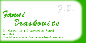fanni draskovits business card